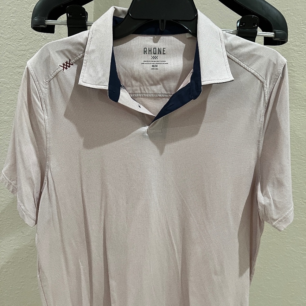 Red, White and Blue RHONE Delta Pique polo